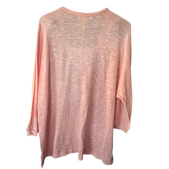 Cathy Daniel’s size 2X peach studded layered look. Dolman sleeves. - Picture 2 of 9